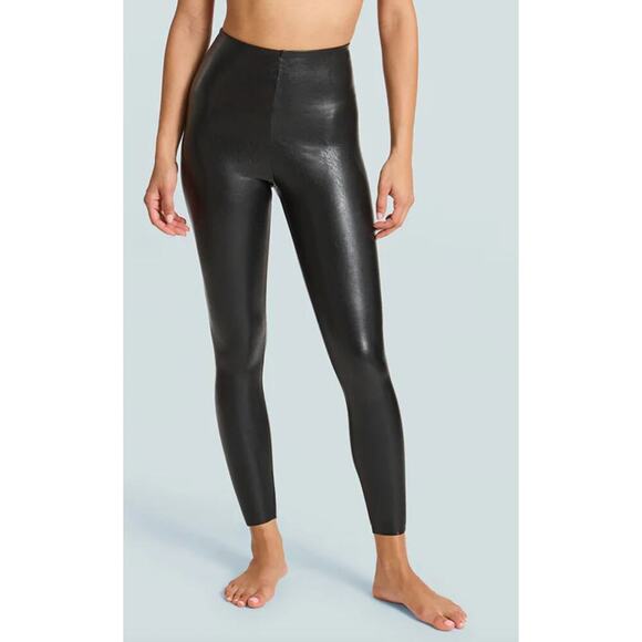 Commando Womens Tummy Control 7/8 Faux Leather Leggings Black Size Medium - Picture 4 of 4